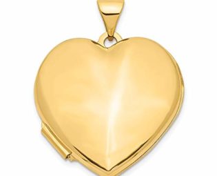 14k Yellow Gold 21mm Heart Domed Photo Pendant Charm Locket Chain Necklace That Holds Pictures Fine Jewellery For Women Gifts For Her steampunk buy now online