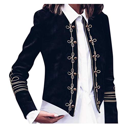 Women Plus Size Coats, Women Ladies Fashion Retro Steampunk Gothic Military Coat Jacket Top Cardigan, forJacket Womens Winter Sale (Black-XL) steampunk buy now online