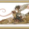 Cross Stitch Kits, DIY Handmade Cross-Stitching Embroidery Kit for Beginners Home Wall Decor Living Room Girl Sat on The Dragon Reading A Book(26.7 * 18 Inch) steampunk buy now online Cross Stitch Kits, DIY Handmade Cross-Stitching Embroidery Kit for Beginners Home Wall Decor Living Room Girl Sat on The Dragon Reading A Book(26.7 * 18 Inch) steampunk buy now online
