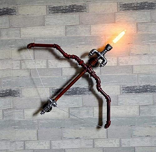 Rekaf Wall Light Retro Industrial Wall Lamp Water Pipe Wall Lamp Metal Cupid Bow And Arrow Shape Water Pipe Bar Restaurant Hotel Decoration Wall Lamp Steampunk Bar Restaurant Cafe Water Pipe Light steampunk buy now online