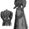 AG1677 - 1894 Dress with Short Apron Drapery Sewing Pattern by Ageless Patterns by patternsoftime steampunk buy now online