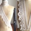 Antique lace / old crocheted lace trim / ivory decorative lace trim / long piece by SuitcaseInBerlin steampunk buy now online