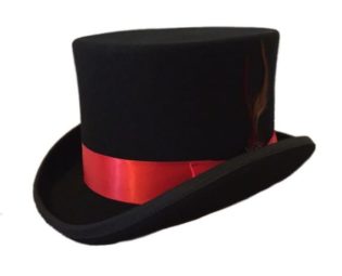 Black Felt Top Hat Festivals Gothic Steampunk Weddings sizes S-XXL by KarmaAccessoriesShop steampunk buy now online
