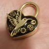 Black Heart Padlock With Hummingbird and Cogs BDSM Discrete Day Collar Locking Choker Ownership Submissive Gift Padlock With Key and Chain by MichellesArtCraft steampunk buy now online