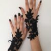Black lace glove french lace bridal gloves, halloween fingerless gloves black glove burlesque glove guantes steampunk glove goth wedding by WeddingBarefoot steampunk buy now online