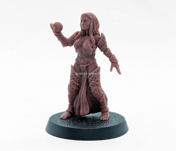 FEMALE NECROMANCER || Fantasy DnD Resin Tabletop Miniature 28-32mm by 3DResinprintstore steampunk buy now online