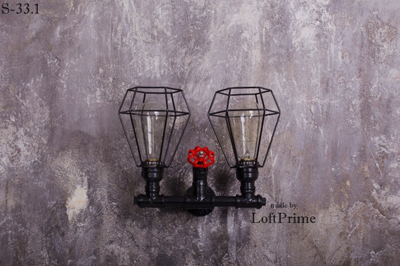 Industrial wall lamp, Unique wall sconce, Hanging wall sconce, Kitchen wall sconce Plug in wall sconce Bathroom wall sconce Gift wall sconce by LoftPrime steampunk buy now online