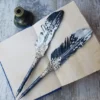 magic bird wing, custom fountain pen,wedding pen,quest pen,fantasy,magic ritual,leather wizard feather pen,hippogriff quill dip pen,grimoire by DragonKingdomGMA steampunk buy now online magic bird wing, custom fountain pen,wedding pen,quest pen,fantasy,magic ritual,leather wizard feather pen,hippogriff quill dip pen,grimoire by DragonKingdomGMA steampunk buy now online