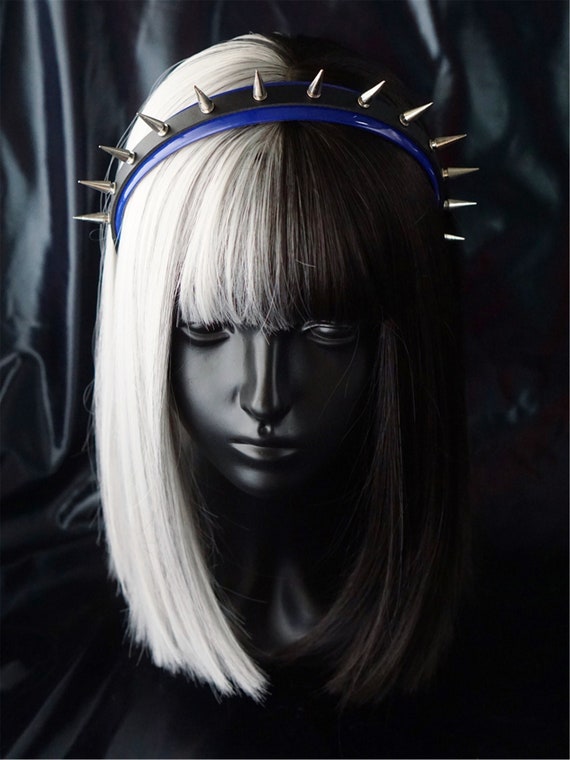 Rivet Headband Steampunk Headband Lolita Headband Spiked Headband Gothic Headband Studded Headband Black Headband Cosplay Headband by HdgsShop steampunk buy now online