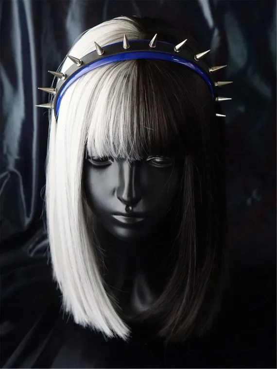 Rivet Headband Steampunk Headband Lolita Headband Spiked Headband Gothic Headband Studded Headband Black Headband Cosplay Headband by HdgsShop steampunk buy now online