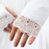 White arm wrist warmers fingerless gloves wedding bridal elbow lace gloves by RitaMarlin steampunk buy now online