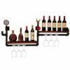 ZHXYY Wine Racks & Holders Wall Mounted Wine Rack Industrial Pipe Shelf Rustic Wood & Black Metal Liquor Bottle Storage Holders Steam Punk Floating Bar Shelves Wine Shelf Bottle Wine Rack Shelf steampunk buy now online
