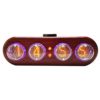 ZCGX IN4 Vintage Nixie Tube Clock, Handmade Nixie Tube Clock, Wooden Desk Nixie Tube Clock, Creative Retro Desk Decoration Gift (Color : Round) steampunk buy now online