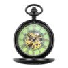 Pocket Watch LED Light Night Luminous Mechanical Pocket Watch Chain Locket Dial Hollow Steampunk Skeleton Men Women MensClock Watches Clock (Color : B) steampunk buy now online