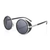 4sold® Steampunk Sunglasses 50s Round Glasses Copper Cyber Goggles Rave Goth Vintage Victorian like Sunglasses Includes FREE UV400 sunglasses lens 8 models to choose (number 1 silver black frame) steampunk buy now online