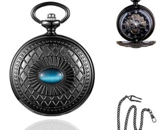 Sapphire Retro Mechanical Pocket Watch Manual Winding Roman Numeral FOB Watch steampunk buy now online