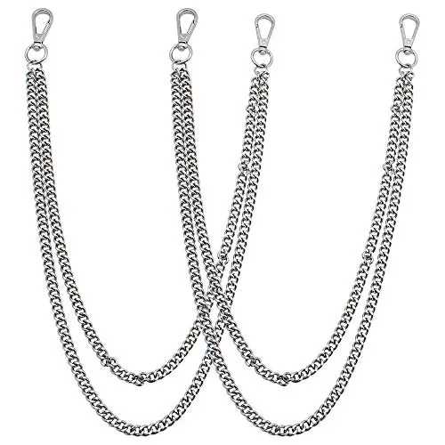 KingYH 2 Pack Chain for Jeans Pants Chain 62cm Double Multilayer Trousers Pocket Chain Wallet Chain Clips for Men Women Fashion Hip Hop Jeans Punk Rock Gothic Trouser Keys Wallet Clothes Accessories steampunk buy now online