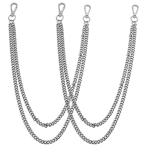KingYH 2 Pack Chain for Jeans Pants Chain 62cm Double Multilayer Trousers Pocket Chain Wallet Chain Clips for Men Women Fashion Hip Hop Jeans Punk Rock Gothic Trouser Keys Wallet Clothes Accessories steampunk buy now online