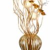 Floor Lamp Modern Classical Aluminum Wire Weave Gold Lotus Flower Vase Shape Three-Color Dimming Led Standing Lamp 1.5M with Foot Switch for Living Room Bedroom Office Beautiful Decor steampunk buy now online