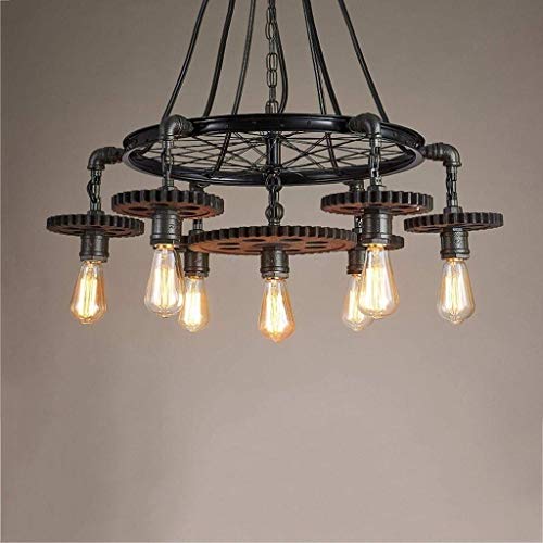 YANGQING Light Lamp Retro Nostalgic Industrial Wind Gear Chandelier 7 Antique Water Pipe Chandeliers Steampunk Ming Pendant Light E27/E26 Vintage Restaurant Cafe Bar Hanging Lights steampunk buy now online