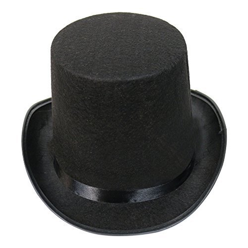 Black Felt Victorian Fancy Dress Top Hat steampunk buy now online