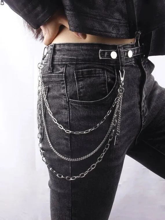 Chain Belt Men Women Punk Emo Gothic Layered O Ring Wallet Chain, Belt Chain with Charm, Punk Goth Grunge 90s Alternative Style by EverythingForLessUSA steampunk buy now online Chain Belt Men Women Punk Emo Gothic Layered O Ring Wallet Chain, Belt Chain with Charm, Punk Goth Grunge 90s Alternative Style by EverythingForLessUSA steampunk buy now online