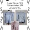 Edwardian Shirtwaist about 1890 with two collar types Sewing Pattern #0314 Size US 8-30 (EU 8-56) PDF Download by BlackSnailPatterns steampunk buy now online