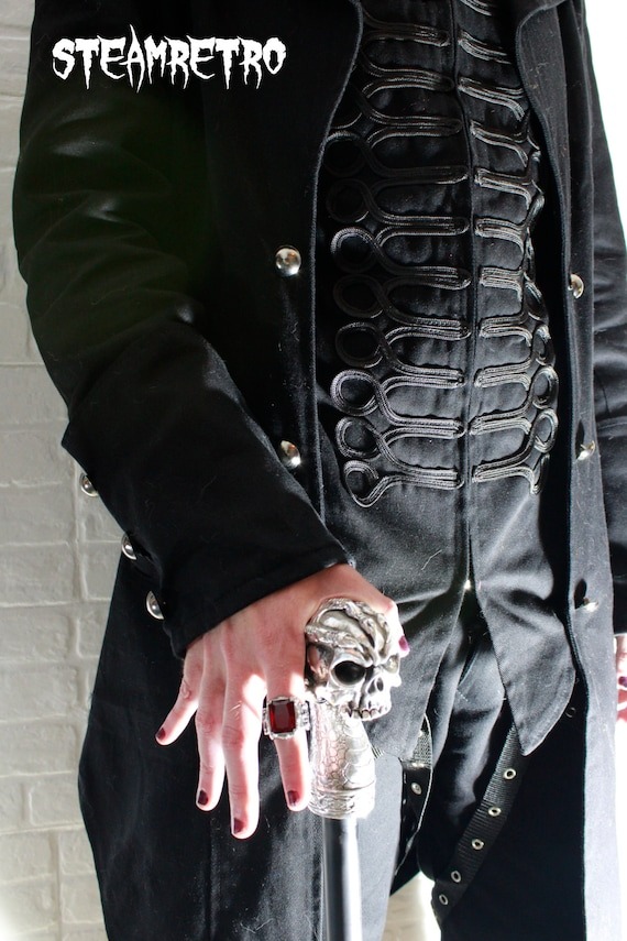 gothic coat - gothic tailcoat - mens gothic coat - gothic jacket - black coat - vampire coat - gothic tail coat by Steamretro - goth by SteamRetro steampunk buy now online