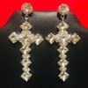 Statement Cross Faux Crystal Lightweight Earrings,Crucifix,Religious,Geometric,Dangle,Vintage Art Deco Baroque Style,Gothic,Goth,Punk,Grunge by TheSparkleBoxUK steampunk buy now online