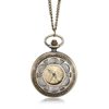 BJH Pocket watch 1pc Men Women Quartz Pocket Watch Floral Petal Carved Case With Chain Clock steampunk buy now online