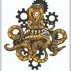 STEAMPUNK OCTOPUS: Notebook | Lined | 120 Pages | Size 6 x 9 Inches (15,24 x 22,86 cm) | Notebook Journal Notepad |Steampunk Notebook steampunk buy now online