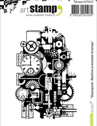 Carabelle Studio A7 Cling Stamp-Steampunk Machine Back in Time, Rubber, White/Transparent steampunk buy now online