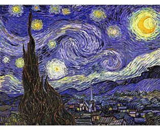 Wee Blue Coo Vincent Van Gogh Starry Night Old Master Painting Art Print Poster Wall Decor 12X16 Inch steampunk buy now online