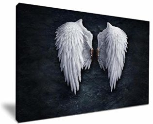 Banksy Angel Wings wall art Canvas print 32"x24"Framed steampunk buy now online