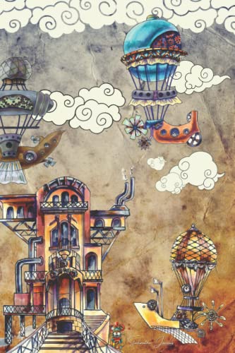 Steampunk Airship Writing Journal: 6"x9" Writing Journal With 120 Steampunk Themed Pages steampunk buy now online