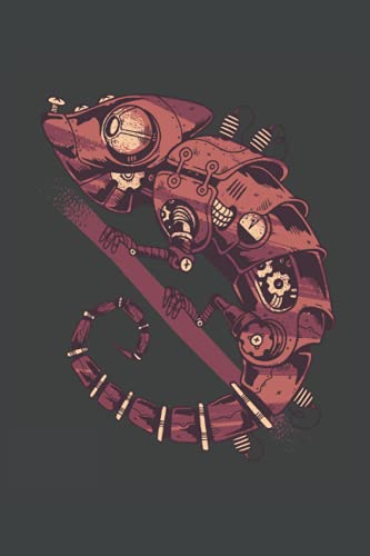 STEAMPUNK CHAMELEON: Notebook | Lined | 120 Pages | Size 6 x 9 Inches (15,24 x 22,86 cm) | Notebook Journal Notepad |Steampunk Notebook steampunk buy now online