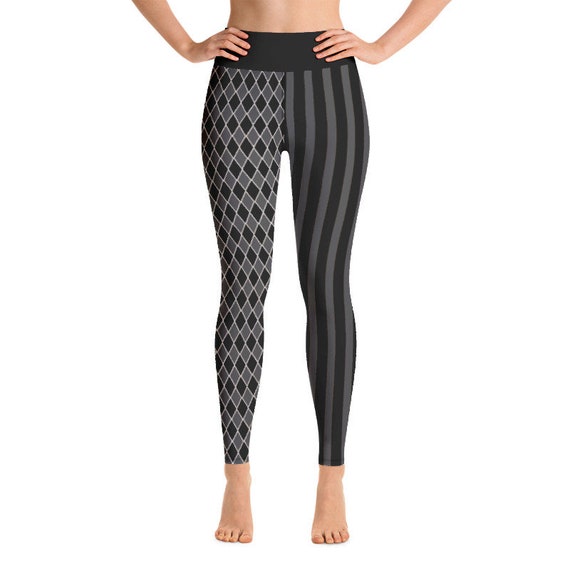 Harlekin Yoga Pants, Black Jester Medieval Costume Pants by TaloredTales steampunk buy now online