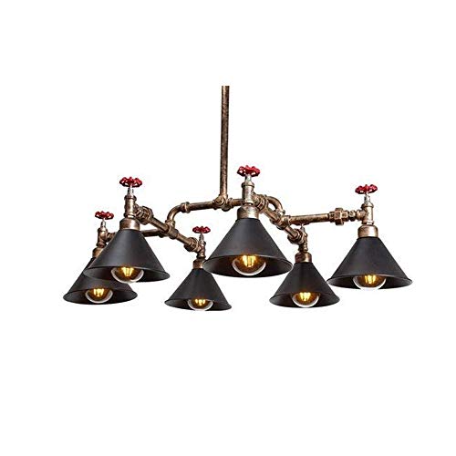 Raelf 6-Lights Chandeliers Retro Creative Chandelier Armhouse Chandelier Industrial Chandelier Steampunk Chandelier Solid Water Pipe 6 Chandelier Lid Chandelier E26/E27*6 40w steampunk buy now online