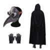 Plague Doctor Mask Halloween Bird Mask Retro Rivet Steampunk Latex Mask Halloween Costume Props with Black Hooded Cloak, Black Gloves for Halloween Party Cosplay Masquerade steampunk buy now online