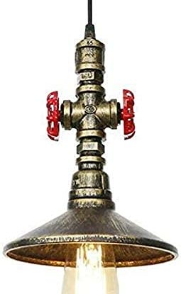 Vintage Industrial Single Head Steampunk Water Pipe Ceiling Pendant Light Retro Metal Copper Pipe Home Deco Chandelier Adjustable Hanging Lamp E27*1(Bronze) steampunk buy now online