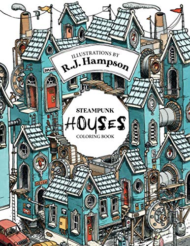 Steampunk Houses Coloring Book (R.J. Hampson Coloring Books) steampunk buy now online