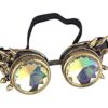ZAIQUN Kaleidoscope Glasses Rivet Steampunk Windproof Mirror Vintage Gothic Rave Rainbow Crystal Lenses Steampunk Goggles steampunk buy now online