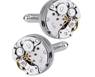 DECARETA 2 PCS Cufflinks Clockwork Mens Cufflink Vintage Watch Movement Shape Gift with an Elegant Storage Display Box for Thanksgiving Day Wedding Anniversaries Birthday steampunk buy now online