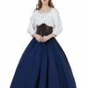 BEAUTELICATE Women's Renaissance Skirt Long Cotton Skirt LARP Gorgeous Peasant Gypsy Victorian Medieval Pirate Costume Full Circle steampunk buy now online