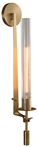 Long Tube Glass Wall Lamp, Industrial Copper Wall Light, Wall Sconce, Fashion, Designer, Living Room, Bedroom, Hallway, Room Decoration steampunk buy now online