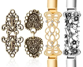 4 Pieces Vintage Sweater Shawl Clips Retro Cardigan Collar Clips Metal Scarf Shirt Brooch Dress Clips for Women Antique Silver Gold Bronze Cloak Clasp Fasteners for Women Girls Coat Wearing, 4 Styles steampunk buy now online