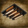 Loft Iron Ceiling Light Edison Bulb Industrial Steampunk Metal Punk Lamp Vintage Retro Deco Lighting Fixture steampunk buy now online