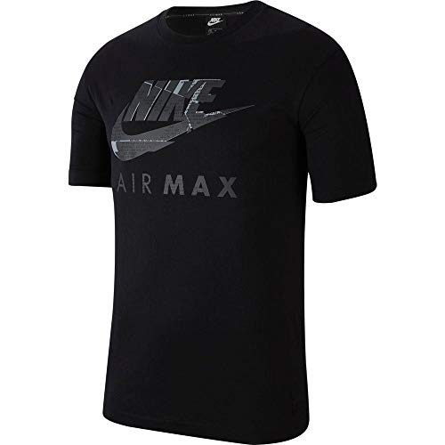 Nike Mens Air Max Tshirt, Short Sleeve top (Large, Black) steampunk buy now online