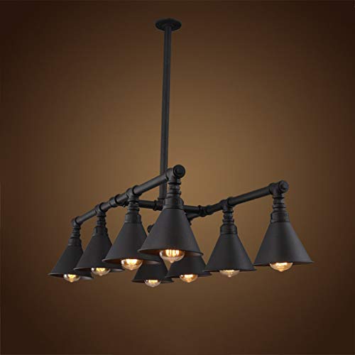107cm Vintage Steampunk Industrial Water Pipe Pendant Light Retro Rustic Metal Iron Ceiling Hanging Lights E27 Chandelier Lighting with 8 Heads steampunk buy now online