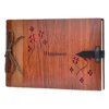 ZEEYUAN Photo Album Scrapbook, 11.4 x7.4 Inches Wooden DIY Album Book with 80 Pages Present for Valentines Mothers Anniversary Day Birthday steampunk buy now online